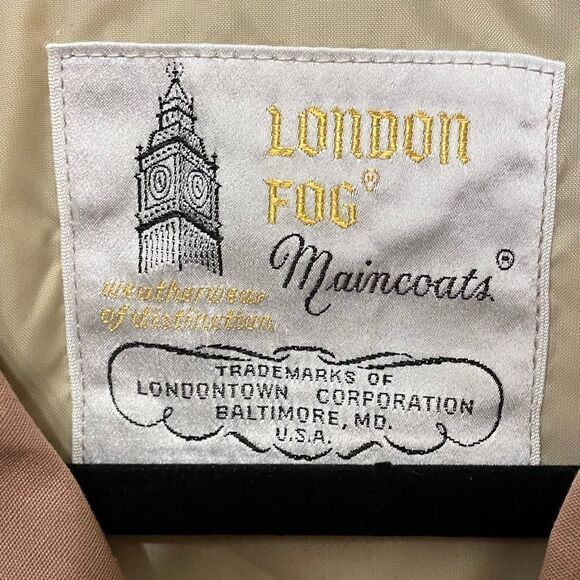 London Fog Tan Trench Coat - Size 6 Petite - Excellent Condition - Picture 2 of 10